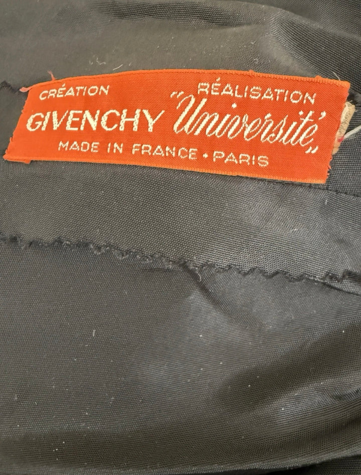 Vintage 1950s Givenchy Université Black Chantilly Lace Cocktail Dress